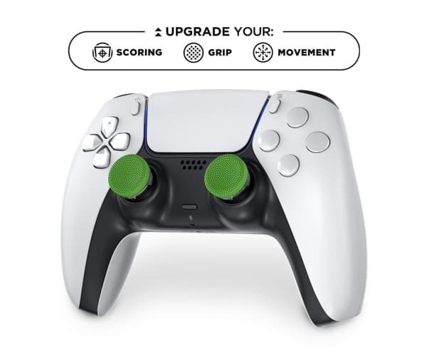 KontrolFreek Precision Sports: Soccer Edition, PlayStation 4, PlayStation 5, Thumbstick, Green, Concave, United States, 2 pc(s)