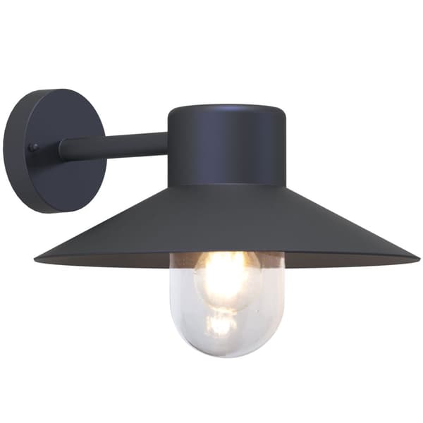 Llitt Victor Veggarmatur E27 sokkel IP44 Antracitt