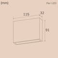 Miniatyrbilde 5 av 6: Llitt Per I Veggarmatur LED IP54 3000K 4W 210lm Antracitt
