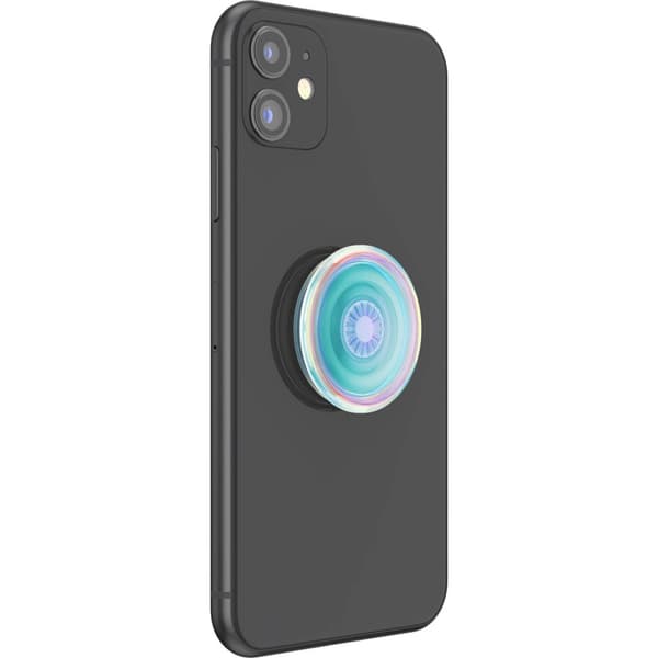 PopSockets Matkapuhelimenpidike PopGrip Original Clear Iridescent