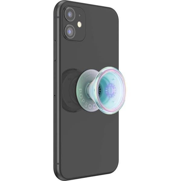 PopSockets Matkapuhelimenpidike PopGrip Original Clear Iridescent