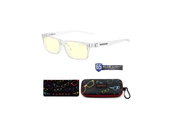 Gunnar Optiks Cruz Kids Large, Unisex, Rektangel, Klassisk, Transparent, Nylonpolymer, Bärnsten