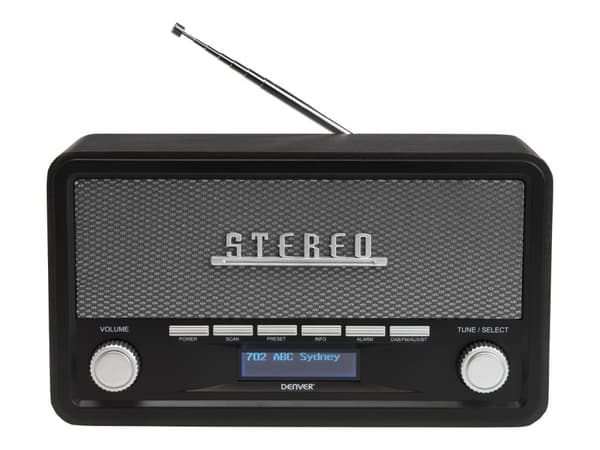 Denver DAB-18DARKGREY DAB bärbar radio Svart
