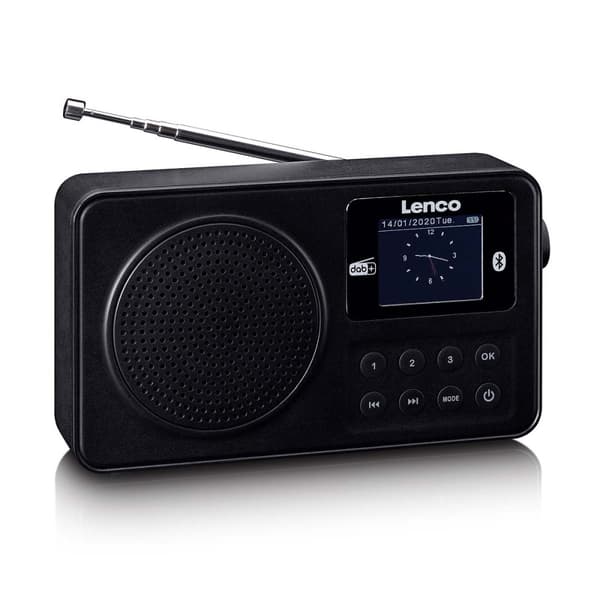 Lenco Bärbar DAB+/FM-radio med Bluetooth Svart