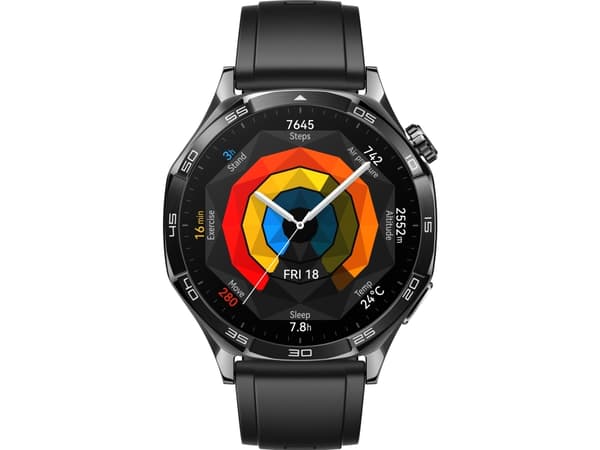Huawei Watch GT 5 - 46 mm - rostfritt stål - smart klocka med rem - fluoroelastomer - svart - handledsstorlek: 140-210 mm - display 1.43" - NFC, Blue