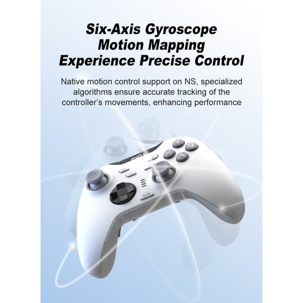 Bluetooth trådløs spilcontroller med modtager Kompatibel med Steam PC Android iOS Nintendo Switch - Hvid