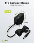 Miniatyrbild 5 av 8: Goobay 12 V nätdel (7,2 W / 0,6 A) med centrumstift (han) 5,5 mm x 2,5 mm