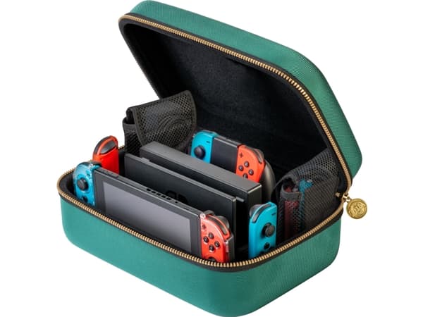 Bigben Interactive AL112791, Reiseetui, Nintendo, Grønn, Nintendo Switch, Nintendo Switch 2, Nintendo Switch Lite, Nintendo Switch OLED, Glidelås