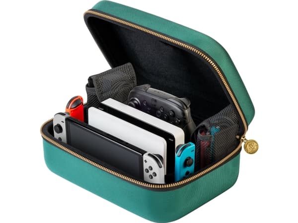 Bigben Interactive AL112791, Reiseetui, Nintendo, Grønn, Nintendo Switch, Nintendo Switch 2, Nintendo Switch Lite, Nintendo Switch OLED, Glidelås