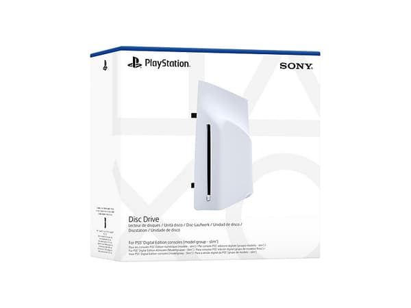 Sony Disc Drive, Disc drive, PlayStation 5 Slim, PlayStation 5 Slim, Hvit, Sony, PS5® Digital Edition