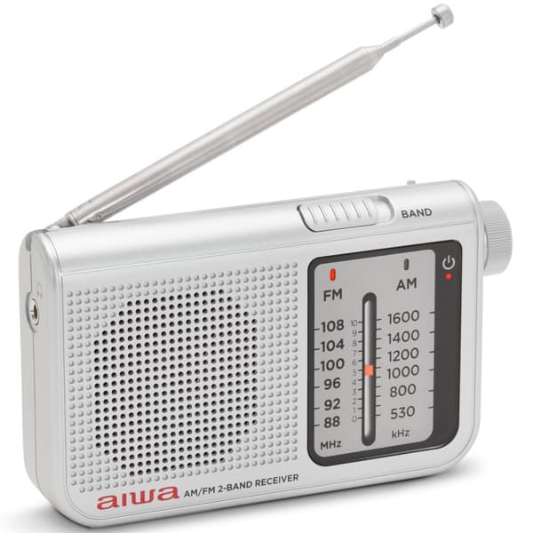AIWA Pocket-radio med FM/MW Silver