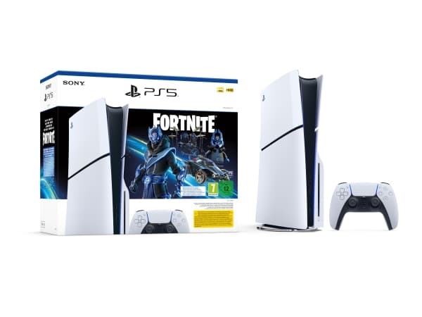 Sony PlayStation 5 Slim - Fortnite Cobalt Star Bundle - Spillkonsoll - 8K - HDR - 1 TB SSD - Astro's Playroom