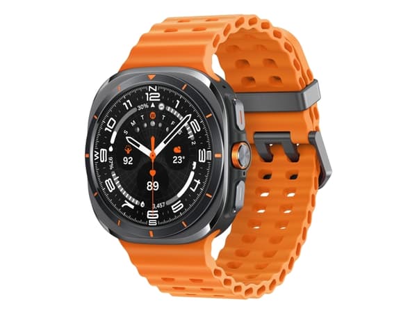 Samsung Galaxy Watch Ultra - 47 mm - titan - smart klocka med marinband - gummi - orange - bandstorlek: S/M/L - display 1.5" - 32 GB - NFC, Wi-Fi, Bl