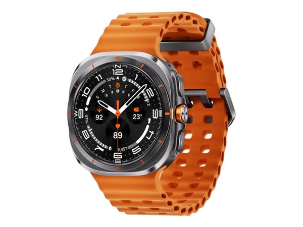 Samsung Galaxy Watch Ultra - 47 mm - titan - smart klocka med marinband - gummi - orange - bandstorlek: S/M/L - display 1.5" - 32 GB - NFC, Wi-Fi, Bl