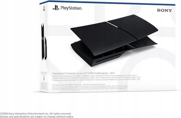 Sony - Dekselsett for spillkonsoll - midnatts sort - for PlayStation 5 Slim