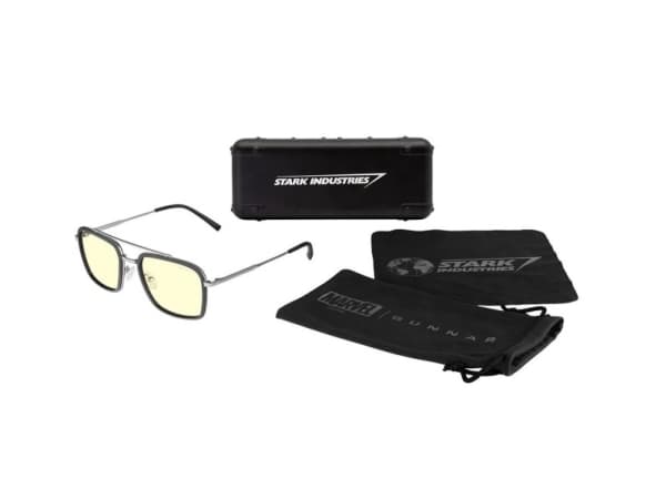 Gunnar Optiks EDI-12301, Unisex, firkant, Rustfritt stål, Rustfritt stål, Rav, 1 år
