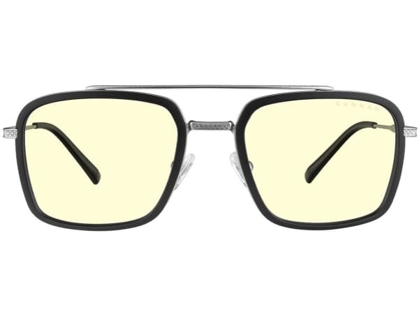 Gunnar Optiks EDI-12301, Unisex, firkant, Rustfritt stål, Rustfritt stål, Rav, 1 år