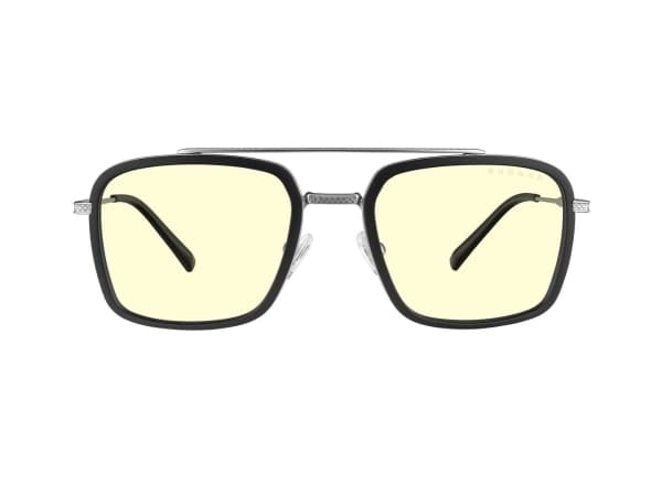 Gunnar Optiks EDI-12301, Unisex, firkant, Rustfritt stål, Rustfritt stål, Rav, 1 år