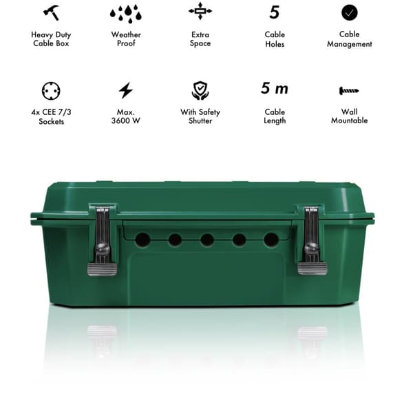 LogiLink Skyddsbox med grenuttag 4-vägs IP54