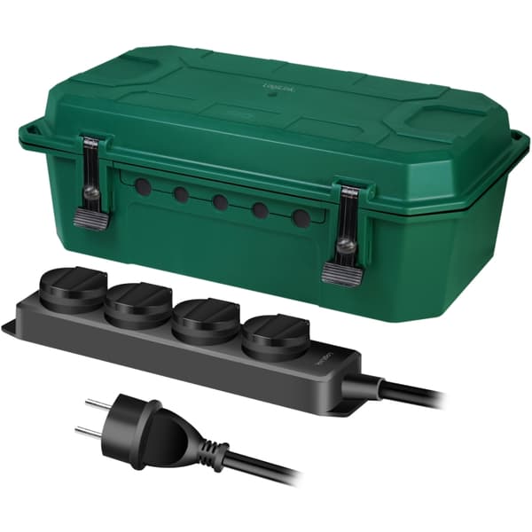 LogiLink Skyddsbox med grenuttag 4-vägs IP54