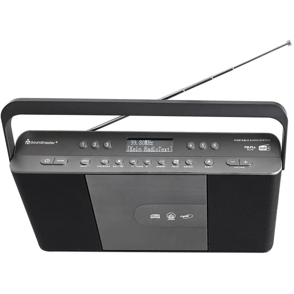 Soundmaster Bärbar radio med snabbval och CD-spelare