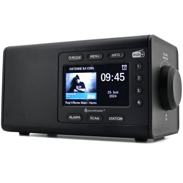 Soundmaster Bordsradio med färg-display och förvalsknappar