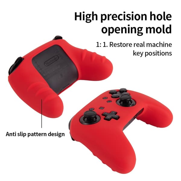 Kompatibel med Nintendo Switch Pro Controller Case Silikon - Gjennomsiktig
