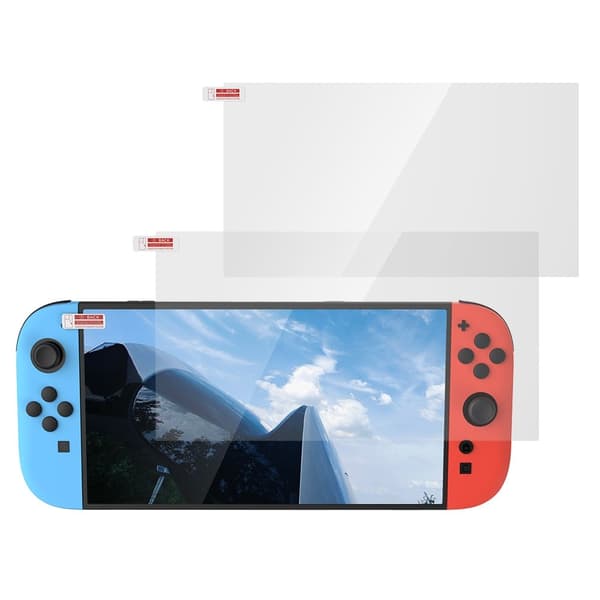 Dobe 2-osainen karkaistusta lasista valmistettu näytönsuoja, yhteensopiva Nintendo Switch 2:n kanssa