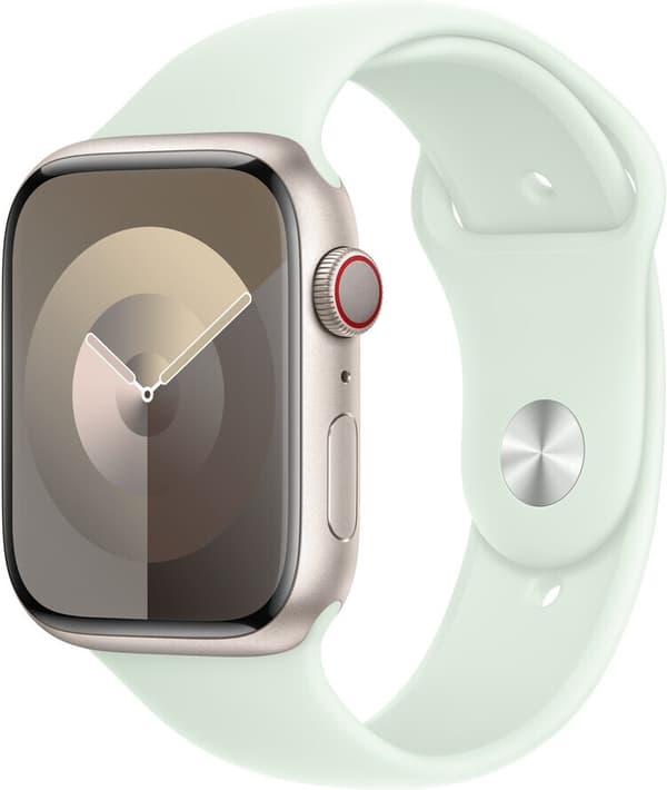 Apple Watch 45 mm vaaleanminttu urheiluranneke, M/L (MWN03)