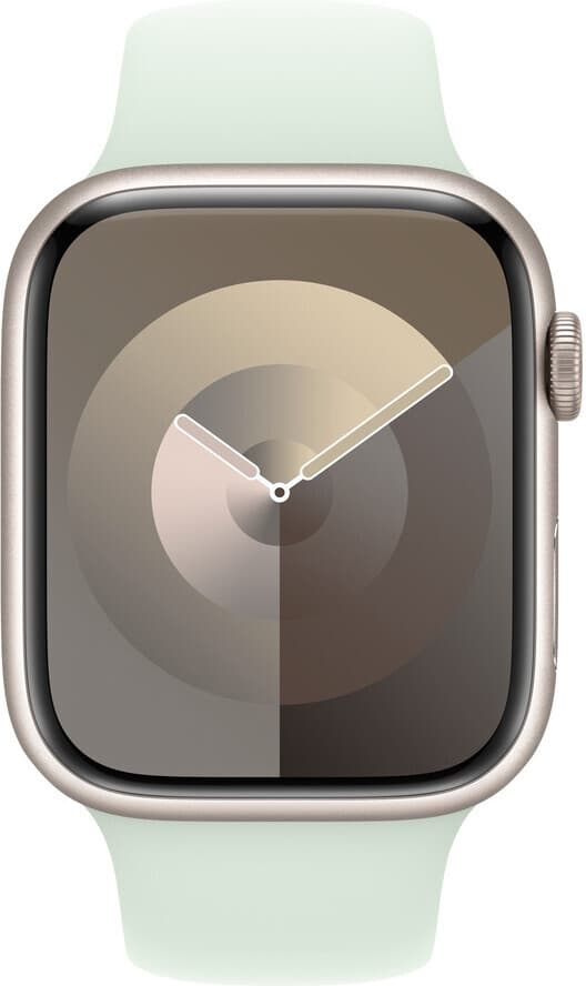 Apple Watch 45 mm vaaleanminttu urheiluranneke, M/L (MWN03)