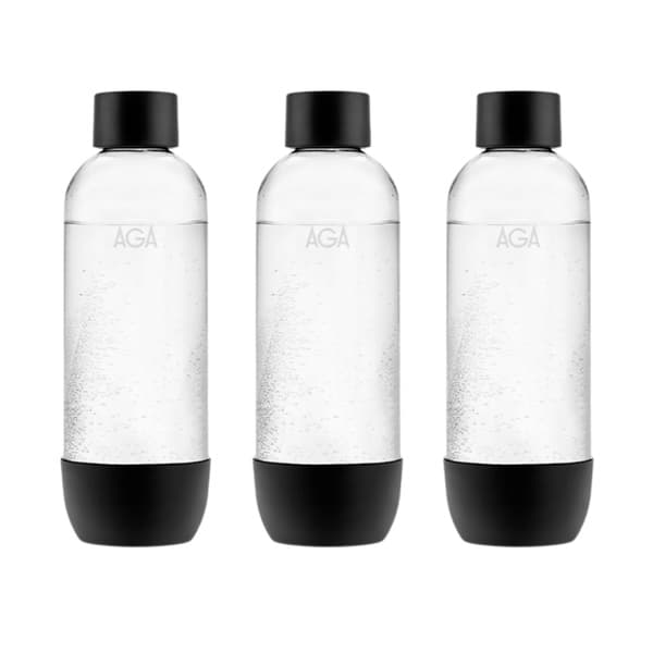 3-pack AGA AQVIA PET-flaska, 1L, Svart