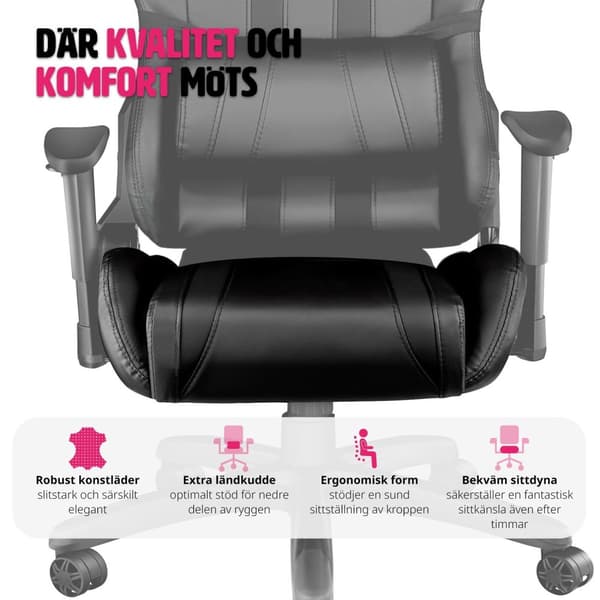 Premium Gamingstol - svart