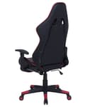 Miniatyrbild 7 av 11: Gamingstol Svart Röd Konstläder Justerbara Armstöd och Höjd Fotstöd Modern design
