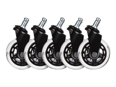 L33T 3" Casters for Gaming Chairs (Black) Univ., 5 pcs