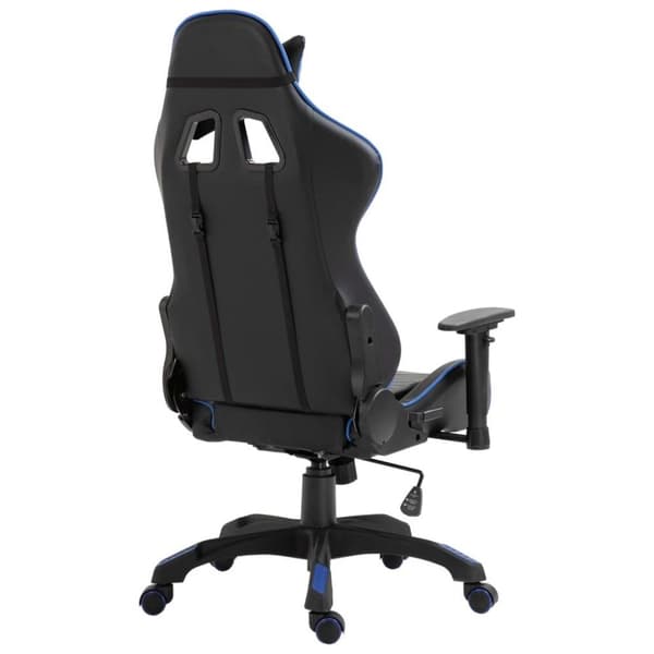 vidaXL Gamingstol blå konstläder