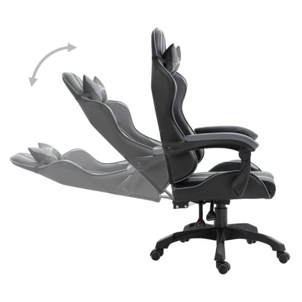 vidaXL gamingstol kunstlæder grå