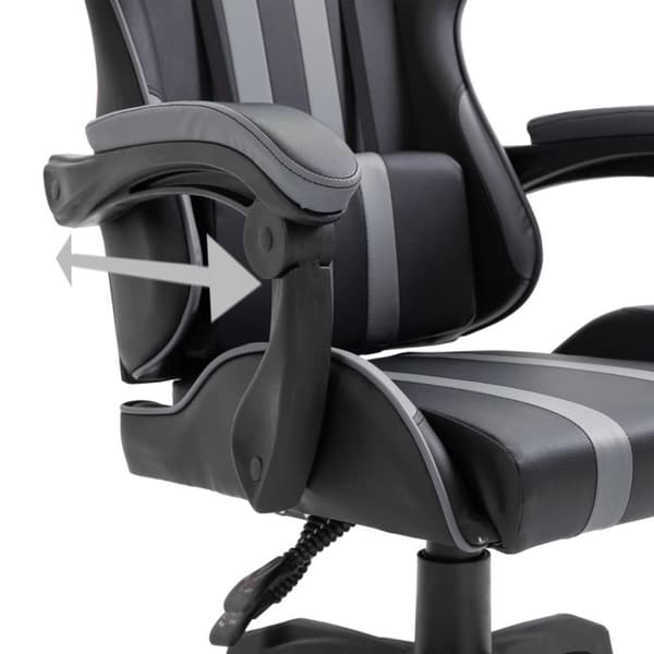 vidaXL gamingstol kunstlæder grå