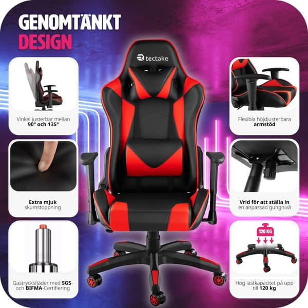 Premium Gamingstol Twink - svart/röd