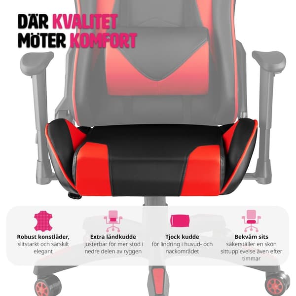 Premium Gamingstol Twink - svart/röd