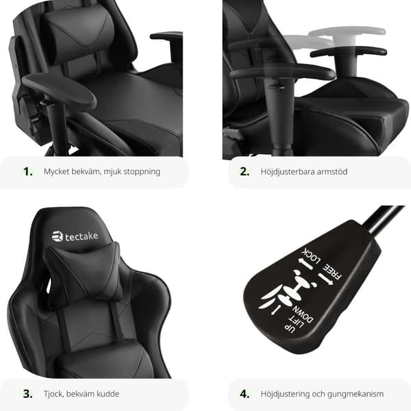 Premium Gamingstol Twink - svart