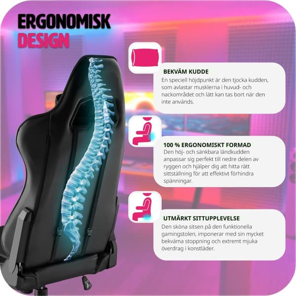 Premium Gamingstol Twink - svart