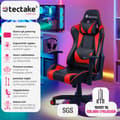 Miniatyrbillede 2 af 11: Premium gamerstol Twink - sort/rød