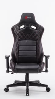 Sinox gamingstol i sort med røde syninger