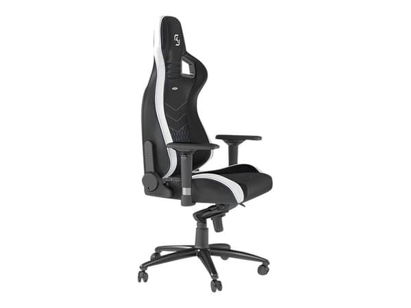Noblechairs EPIC SK Gaming Edition - Spillestol - ergonomisk - armlener - T-formet - tipping - roterende - polyuretanlær - svart, hvit, blå