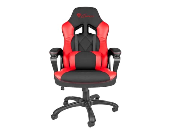 Genesis Nitro 330 - Stol - ergonomisk - armlener - ringformet - tipping - roterende - nylon, kunstlær - svart, rød
