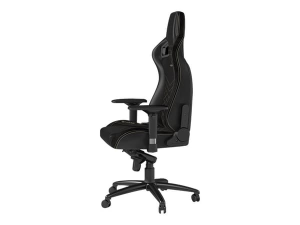 Noblechairs EPIC - Stol - ergonomisk - armstöd - svängtapp - nylon, polyuretan, skumgummi, polyuretanfauxläder - svart, guld