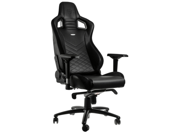 Noblechairs EPIC SERIES - Stol - direktør - armlener - T-formet - tipping - roterende - aluminium, polyuretan, stål, PU-kunstlær, åpencelleskum - sva