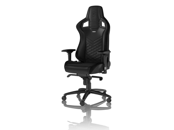 Noblechairs EPIC SERIES - Stol - direktør - armlener - T-formet - tipping - roterende - aluminium, polyuretan, stål, PU-kunstlær, åpencelleskum - sva