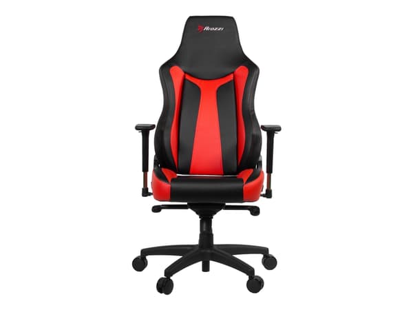 Arozzi Vernazza - Stol - ergonomisk - armlener - T-formet - roterende - metall, polyuretanlær - rød