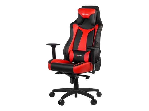 Arozzi Vernazza - Stol - ergonomisk - armlener - T-formet - roterende - metall, polyuretanlær - rød